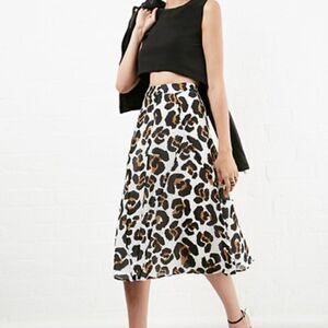 Show Me Your Mumu Tea Party  Animal Print Skirt Small Medium
